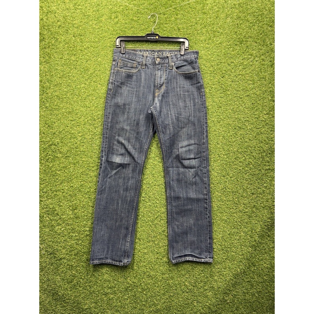 American Eagle Jeans Mens 30x32 Mid Rise Relaxed Fit Retro Medium Wash Casual